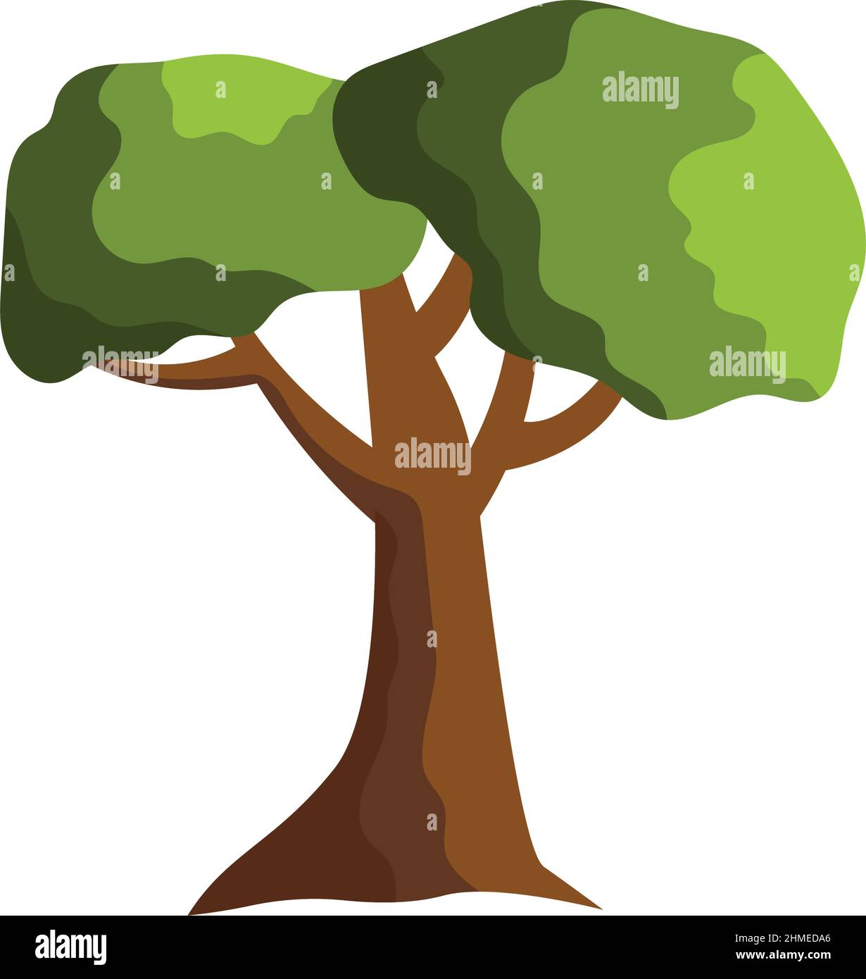 Abstract green tree on white background - Vector illustration Stock ...