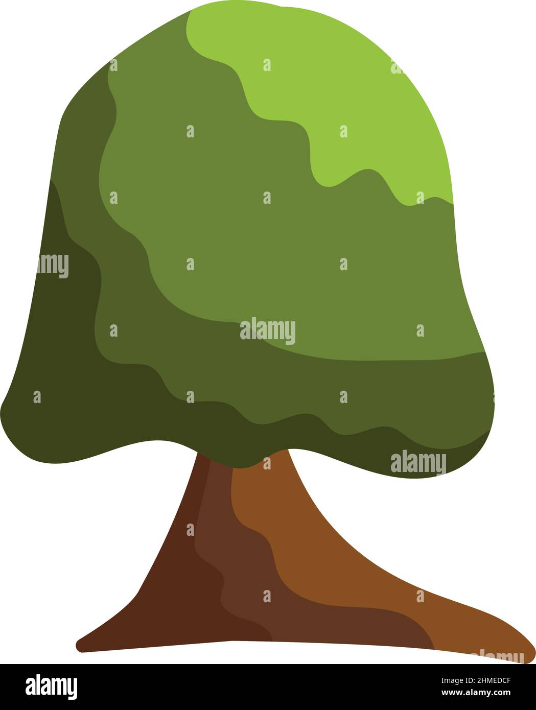 Abstract green tree on white background - Vector illustration Stock ...