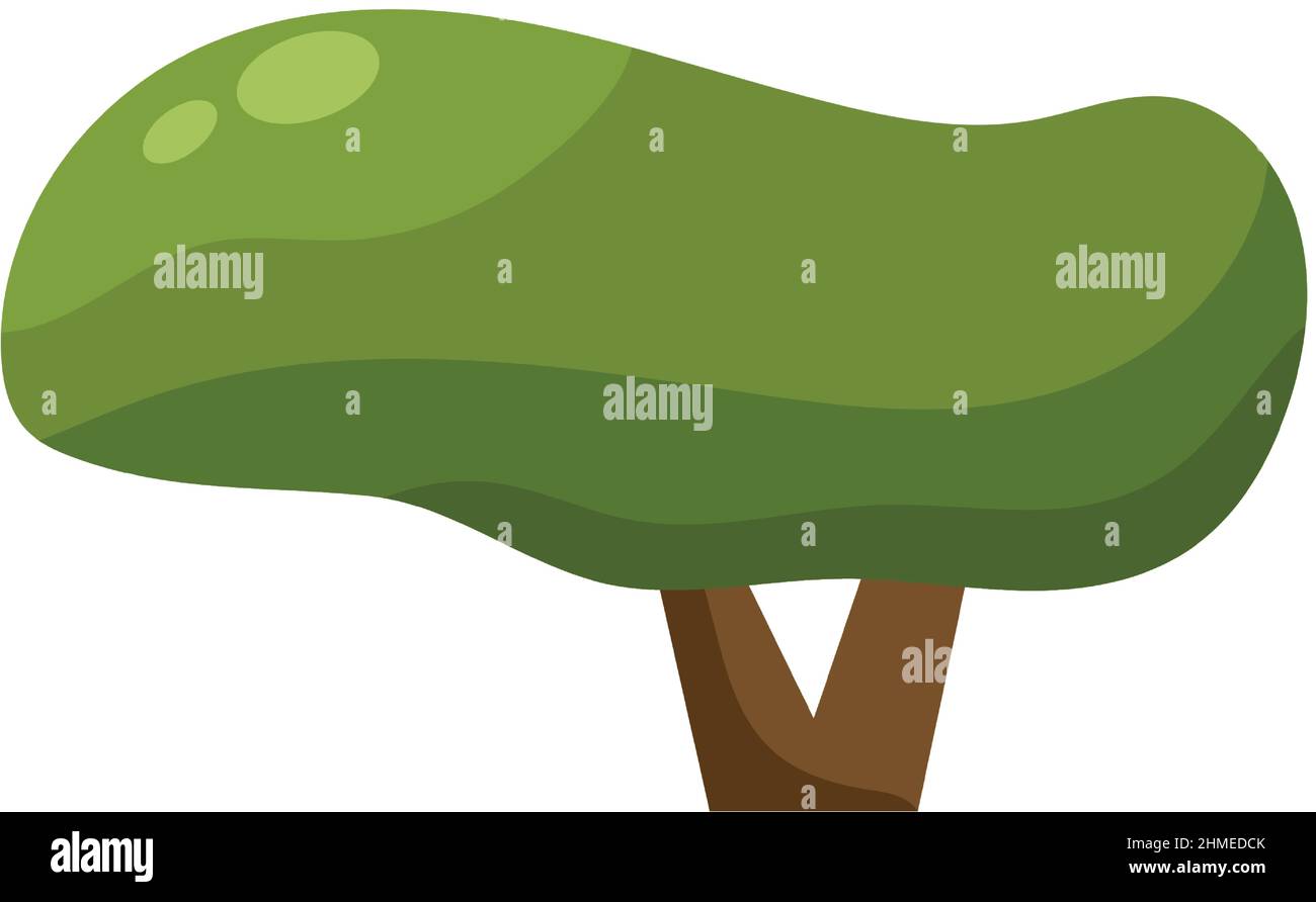 Abstract green tree on white background - Vector illustration Stock ...