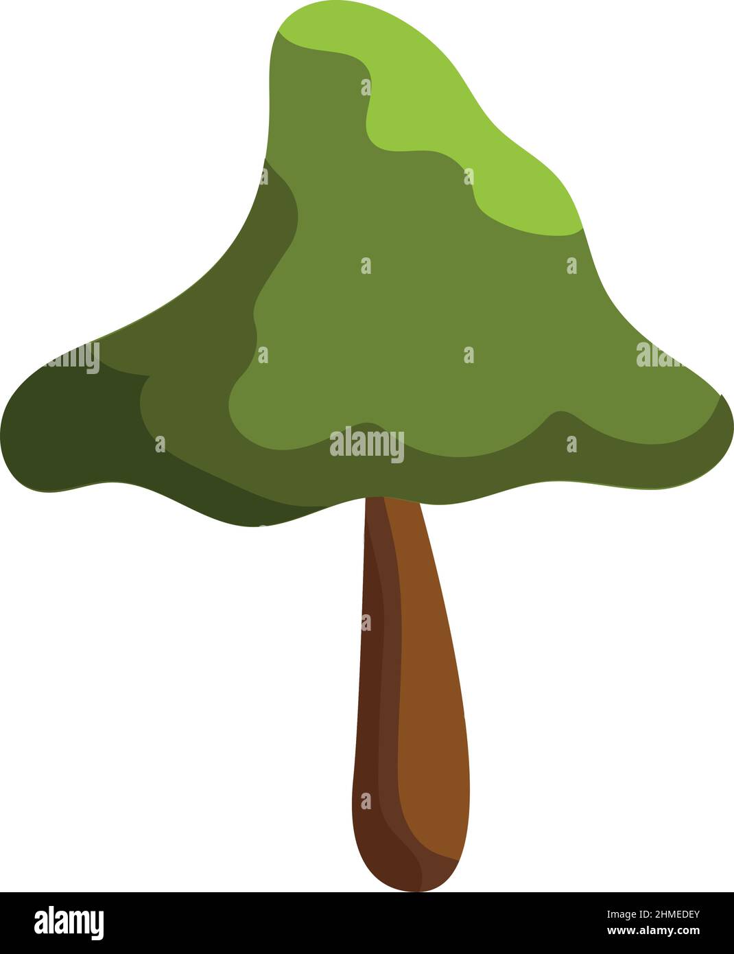 Abstract green tree on white background - Vector illustration Stock ...