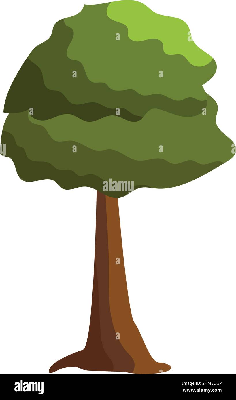 Abstract green tree on white background - Vector illustration Stock ...