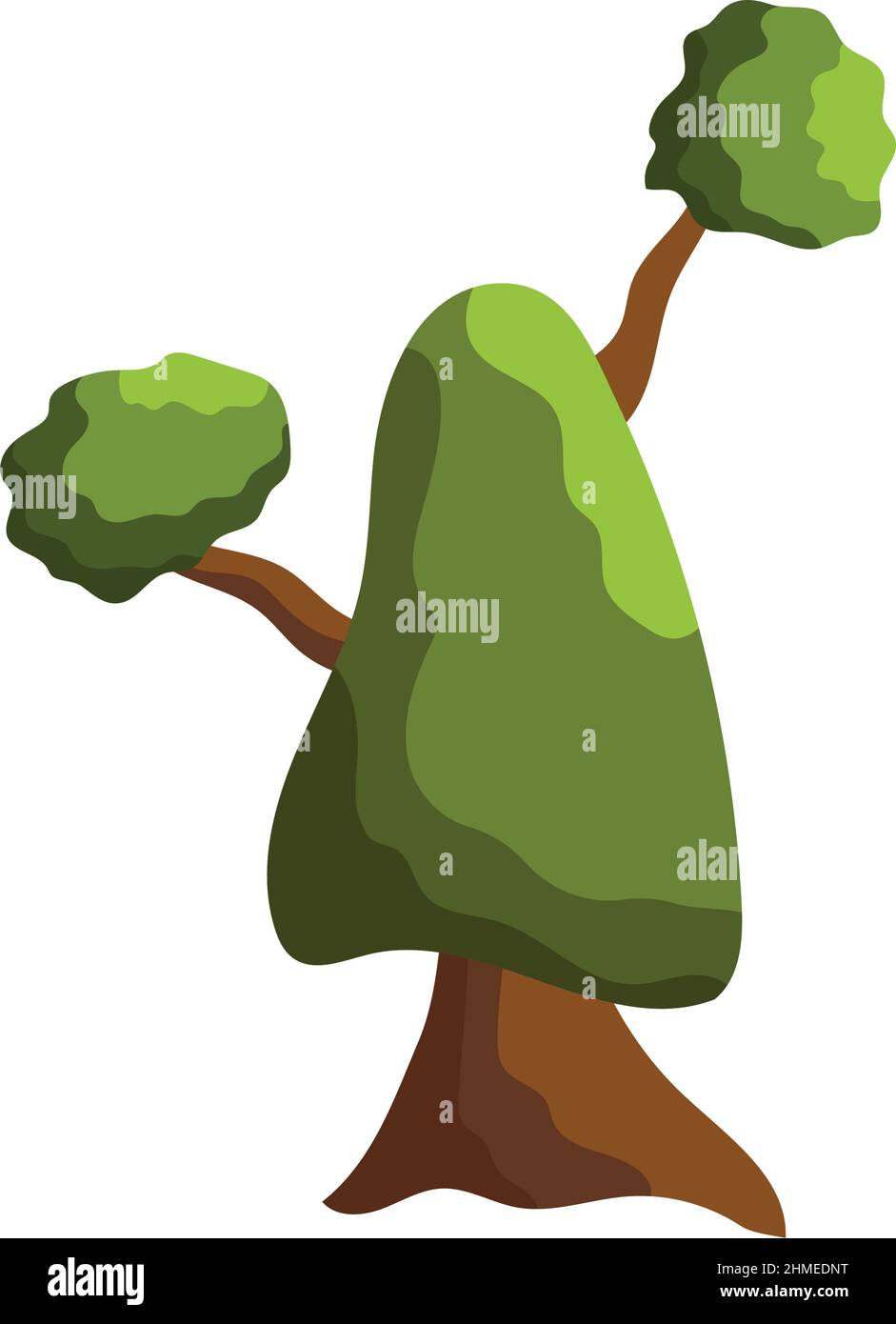Abstract green tree on white background - Vector illustration Stock ...