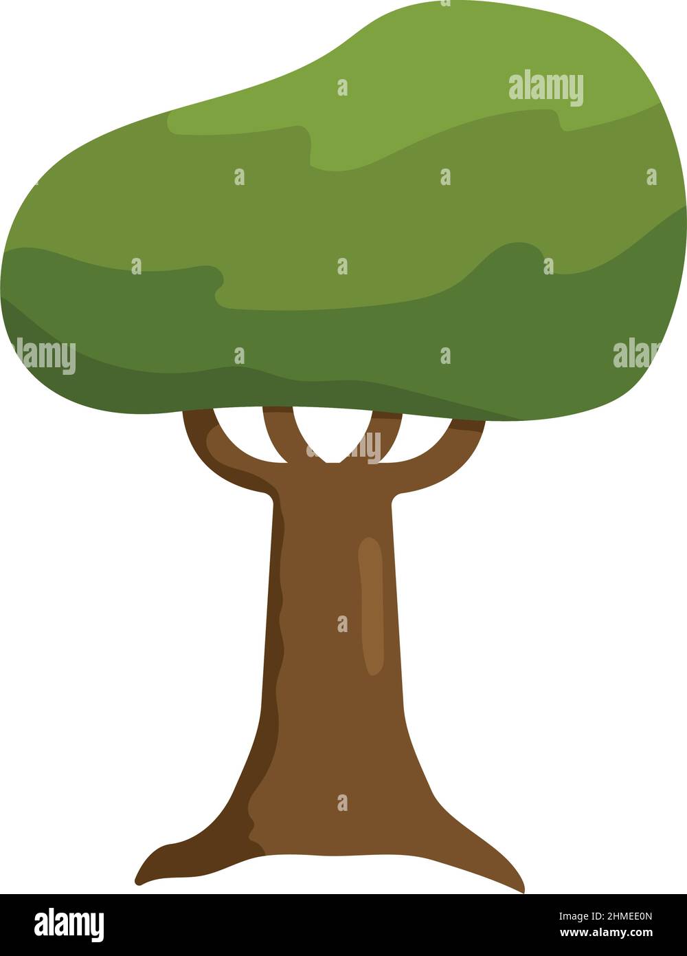 Abstract green tree on white background - Vector illustration Stock ...