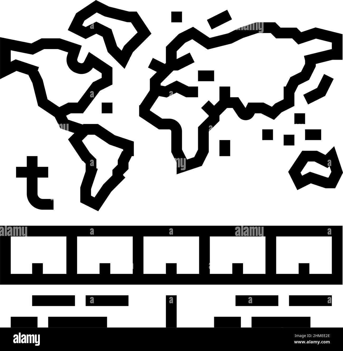 temperature globe line icon vector illustration Stock Vector Image ...
