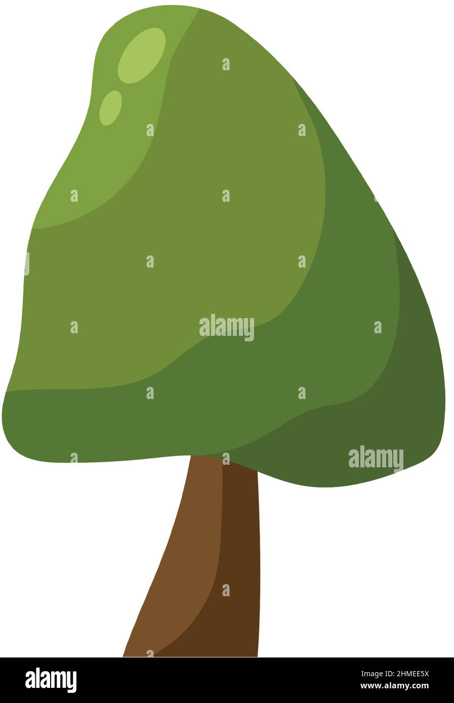 Abstract green tree on white background - Vector illustration Stock ...