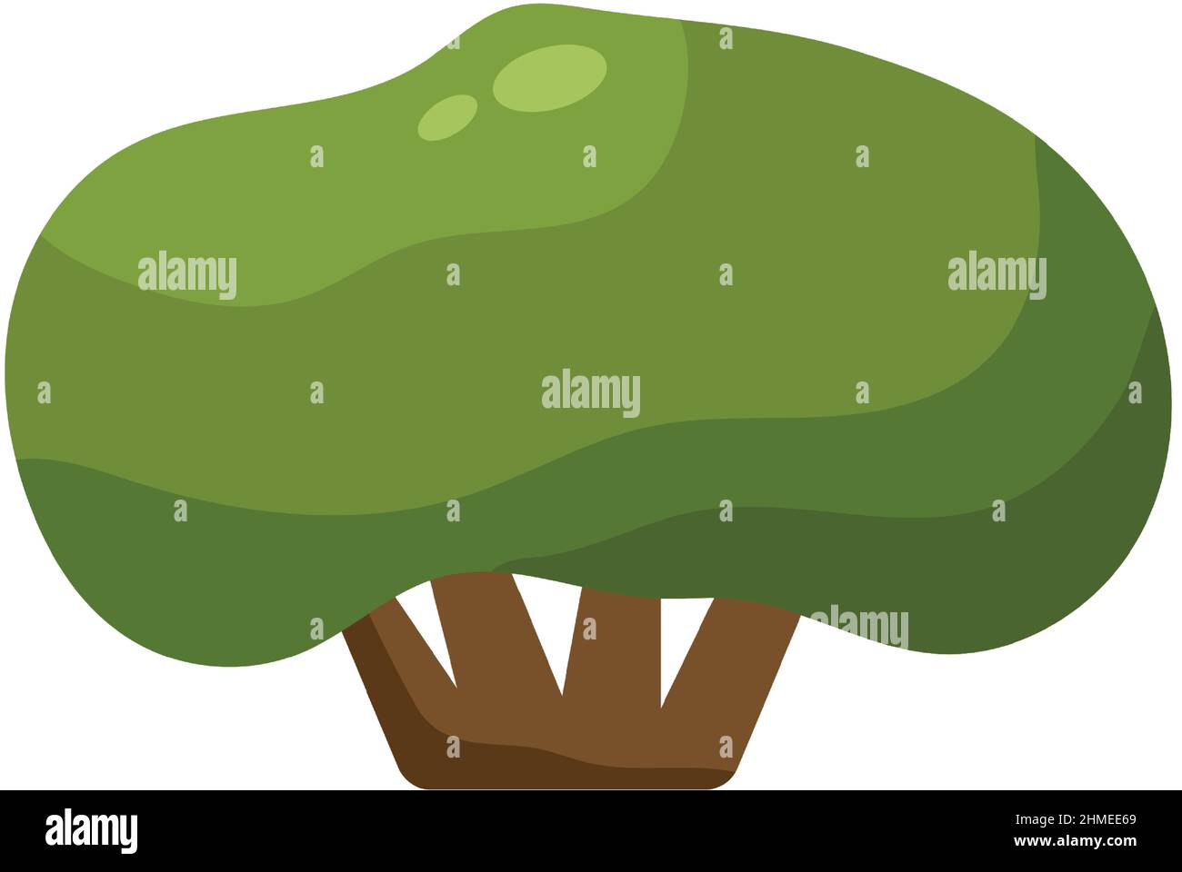 Abstract green tree on white background - Vector illustration Stock ...