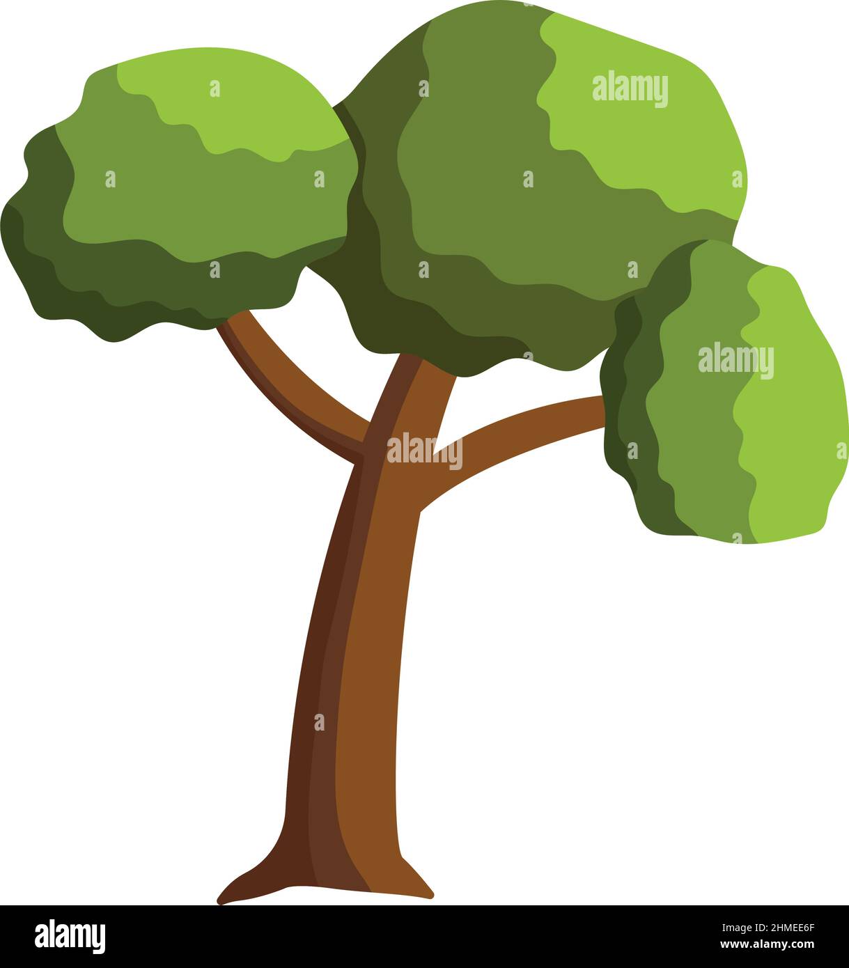 Abstract green tree on white background - Vector illustration Stock ...