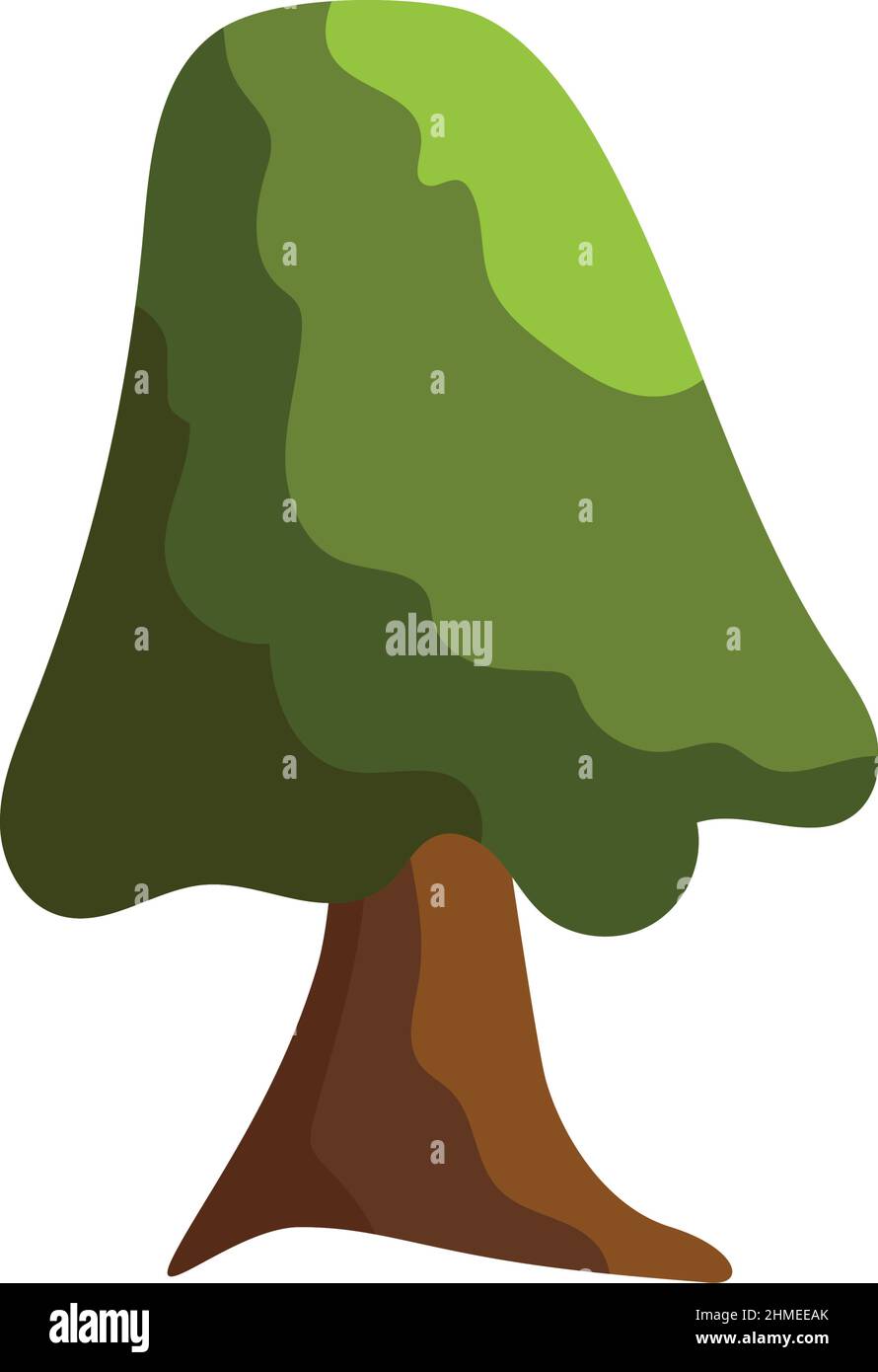 Abstract green tree on white background - Vector illustration Stock ...