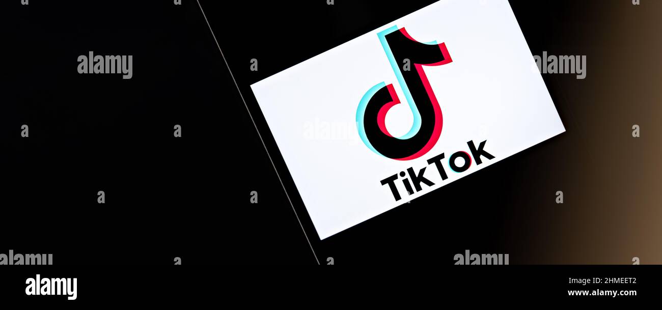 Tiktok Banner Editorial Illustrative Banner For News About Tiktok A