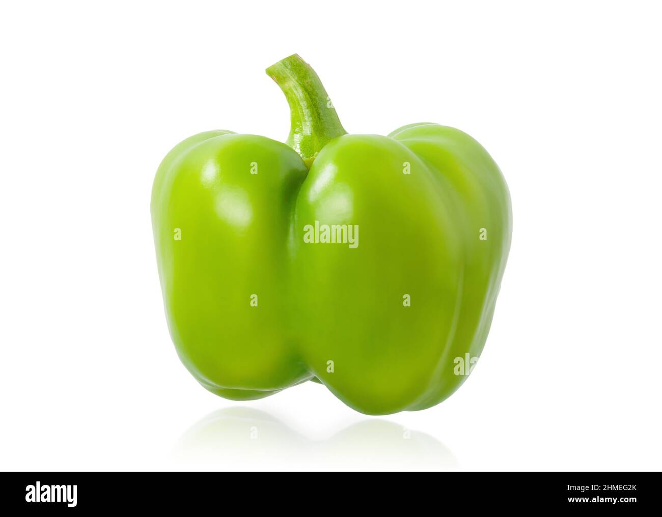green sweet peppers isolated on white background Stock Photo Alamy