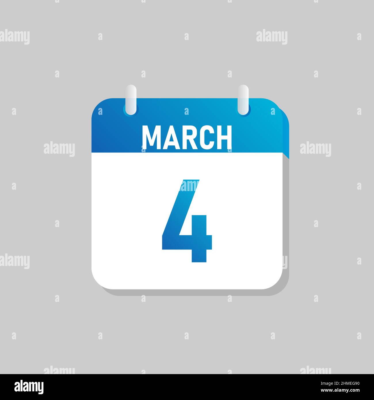 White daily calendar Icon March in a Flat Design style. Easy to edit ...