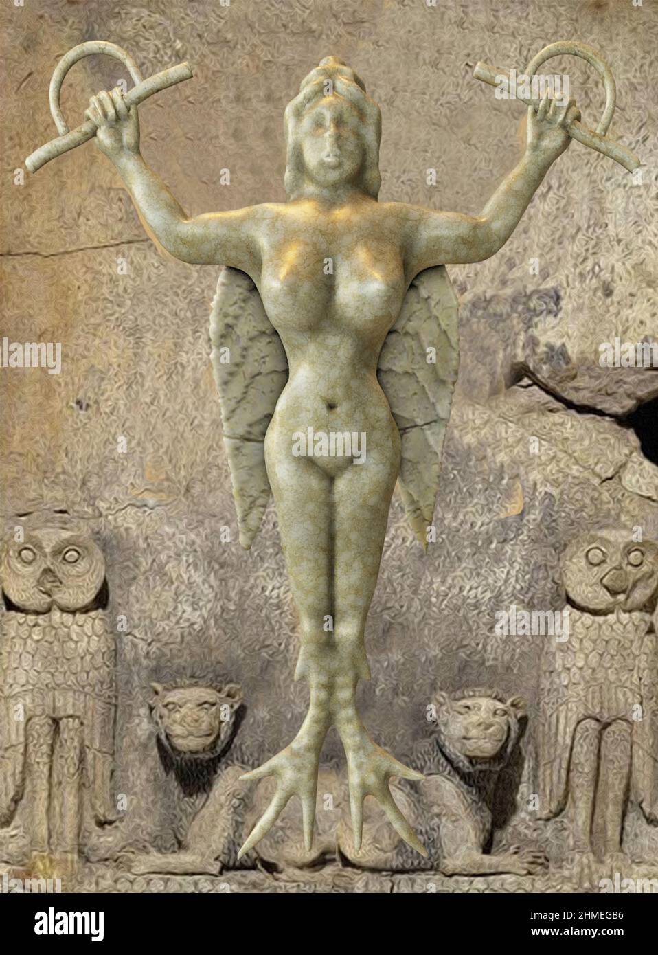 Goddess Inanna Stock Photo
