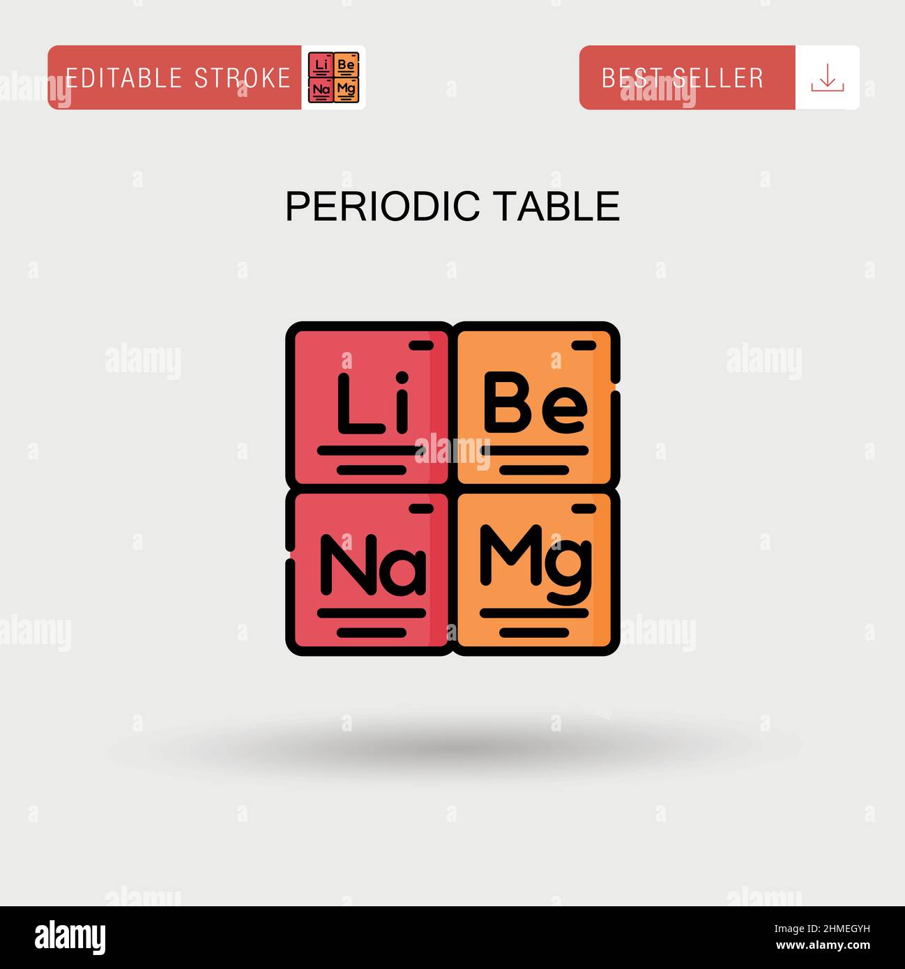 Periodic table Simple vector icon. Stock Vector