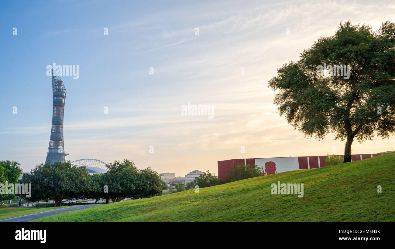Aspire park tower torch hi-res stock photography and images - Alamy