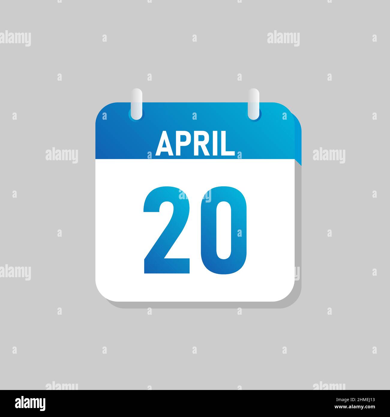 White daily calendar Icon April in a Flat Design style. Easy to edit ...