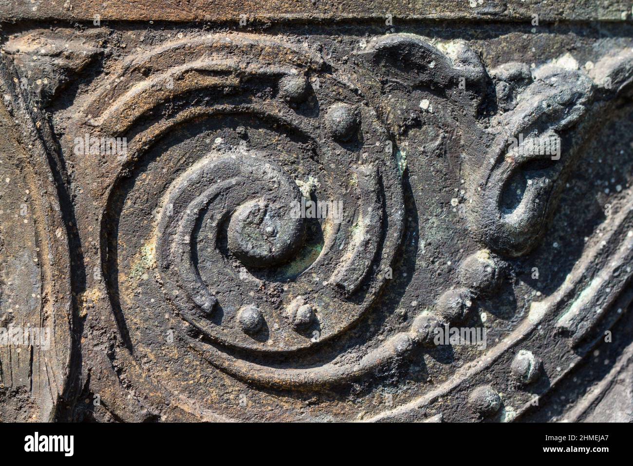 Bell ornament located in the closeup as a background Stock Photo - Alamy