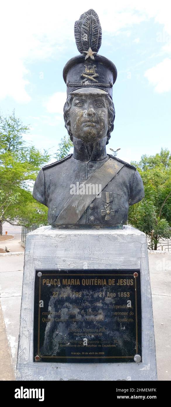 Bust of Maria Quitéria de Jesus, Maria Quitéria de Jesus square, 18 do