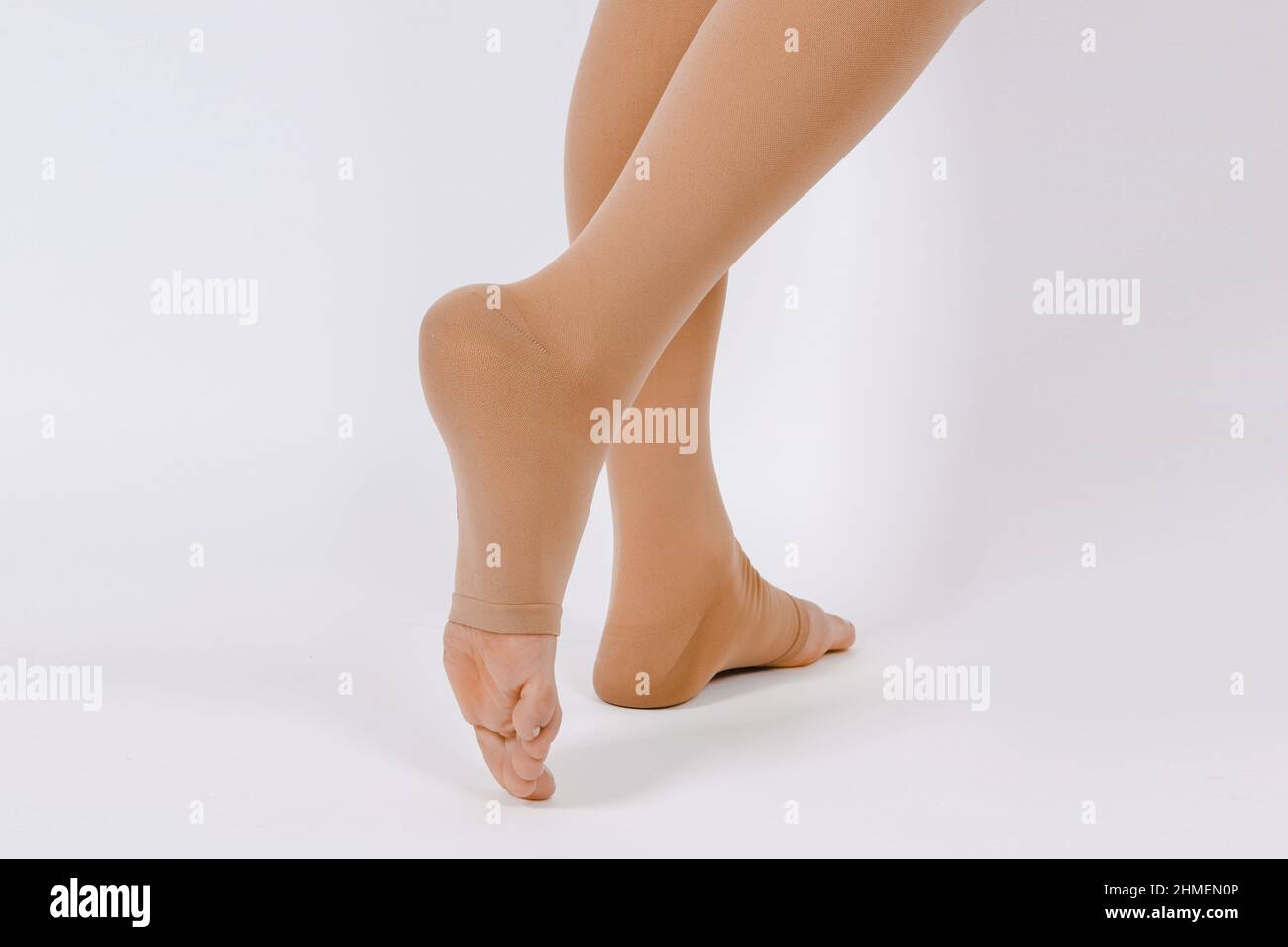 Compression Hosiery. Medical Compression stockings and tights for varicose  veins and venouse therapy. Socks for man and women. Clinical compression  Stock Photo - Alamy