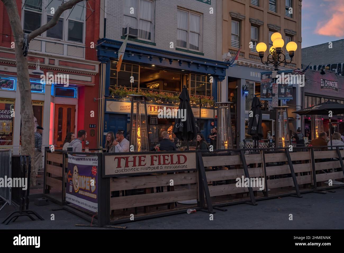 The Field is an authentic Irish pub in the heart of the Gaslamp quarter in San Diego Stock Photo