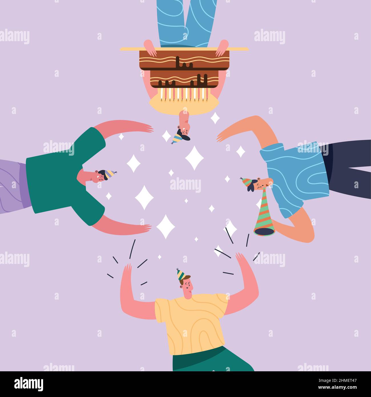 men celebrating characters group around Stock Vector Image & Art - Alamy