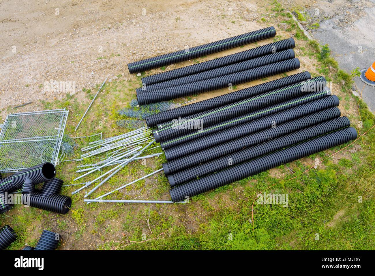 The drainage pipes system of laying underground utilities from black