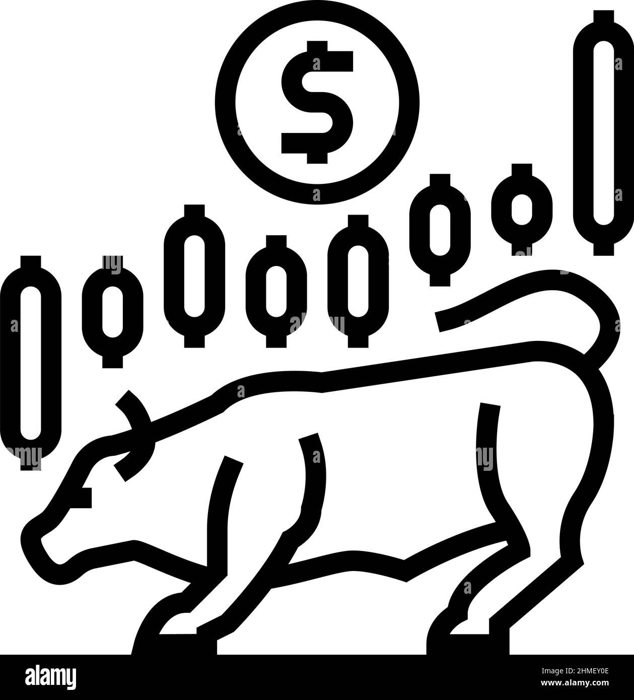 stock market line icon vector illustration Stock Vector
