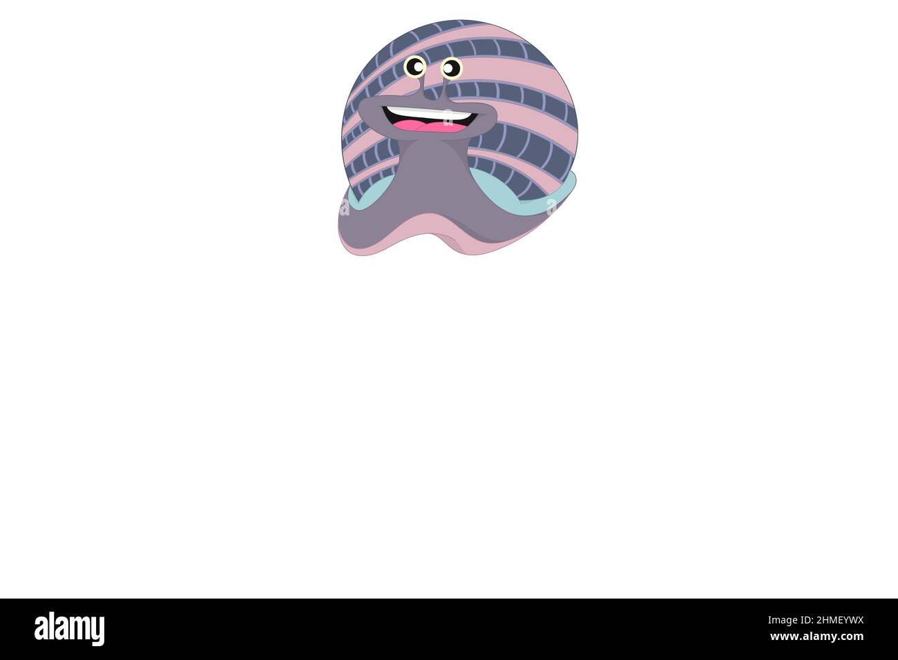 Cute colorful cartoon snail. Isolated on white background Stock Vector ...