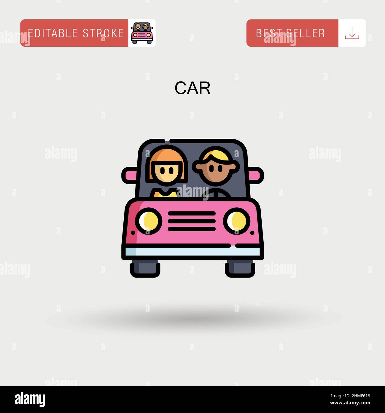 Car Simple vector icon Stock Vector Image & Art - Alamy