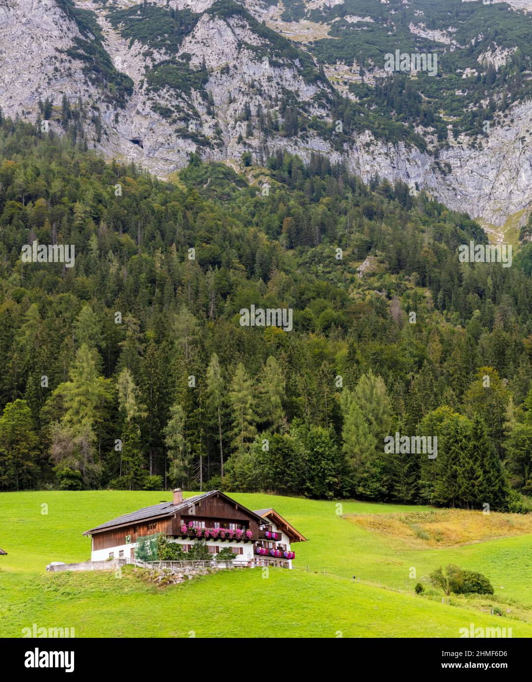 Farm with holiday flats in Berchtesgadener Land, Berchtesgaden, Germany Stock Photo