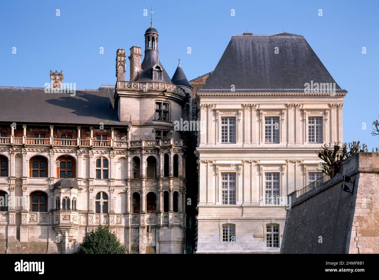 Blois, Schloß, Die Flügel Franz' I. und Gaston d' Orléans' Stock Photo