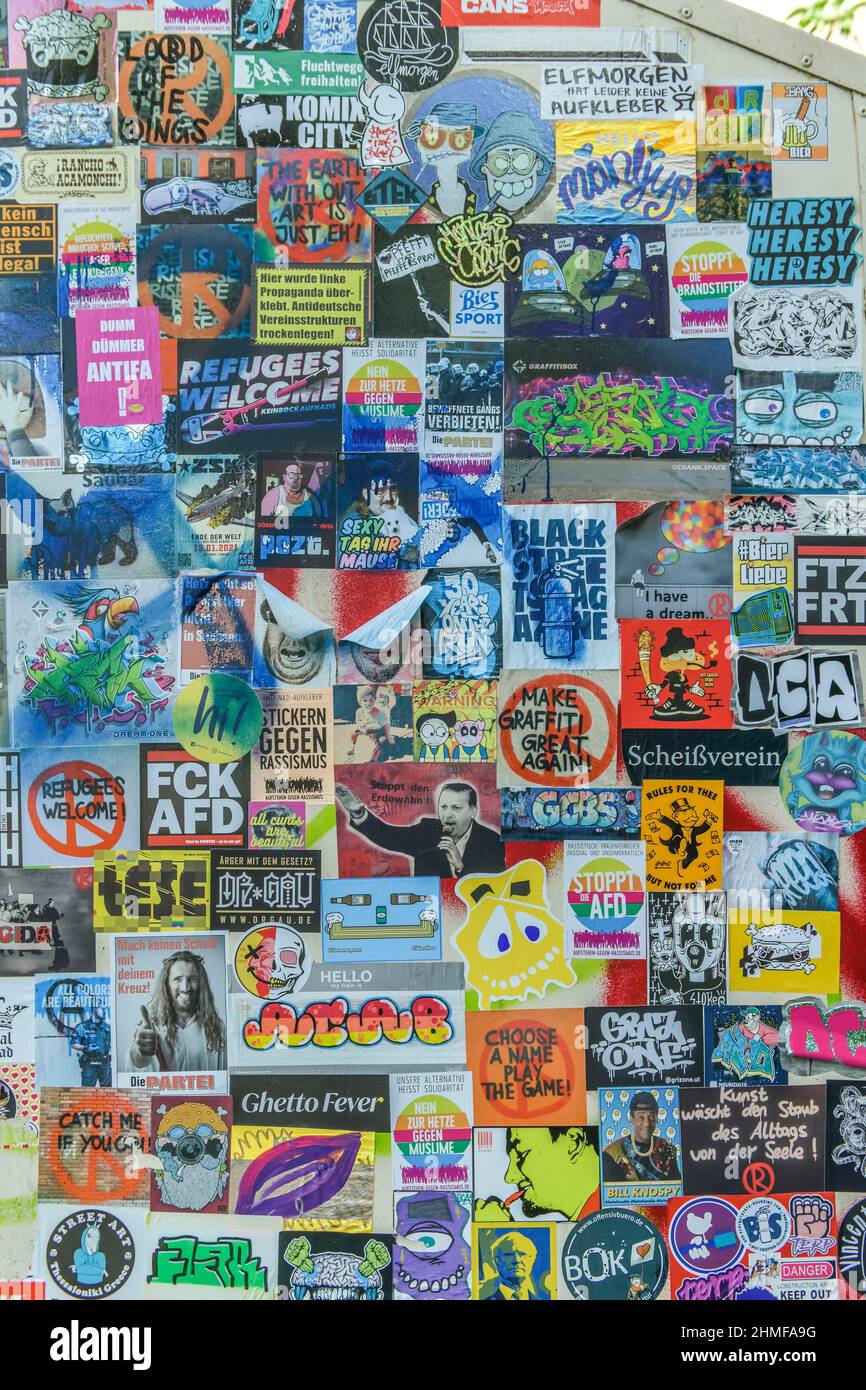 Sticker, Sticker, Berlin, Germany Stock Photo Alamy