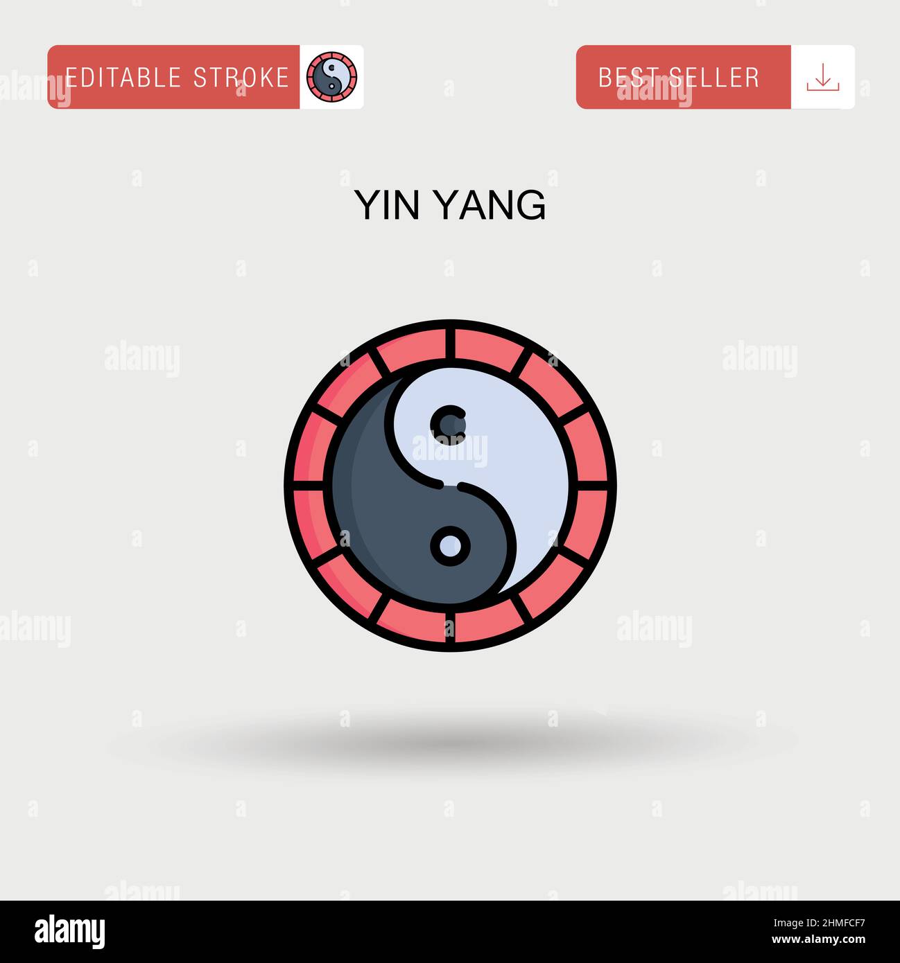 Yin yang Simple vector icon Stock Vector Image & Art - Alamy