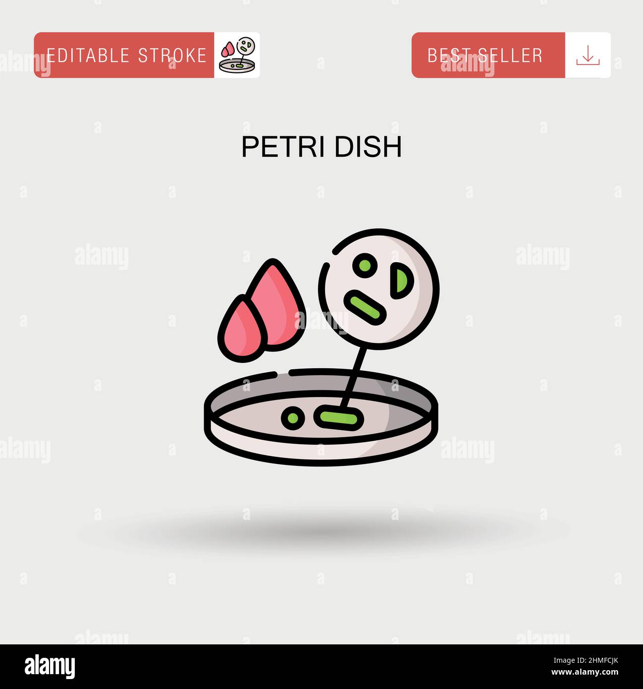 Petri dish Simple vector icon Stock Vector Image & Art Alamy