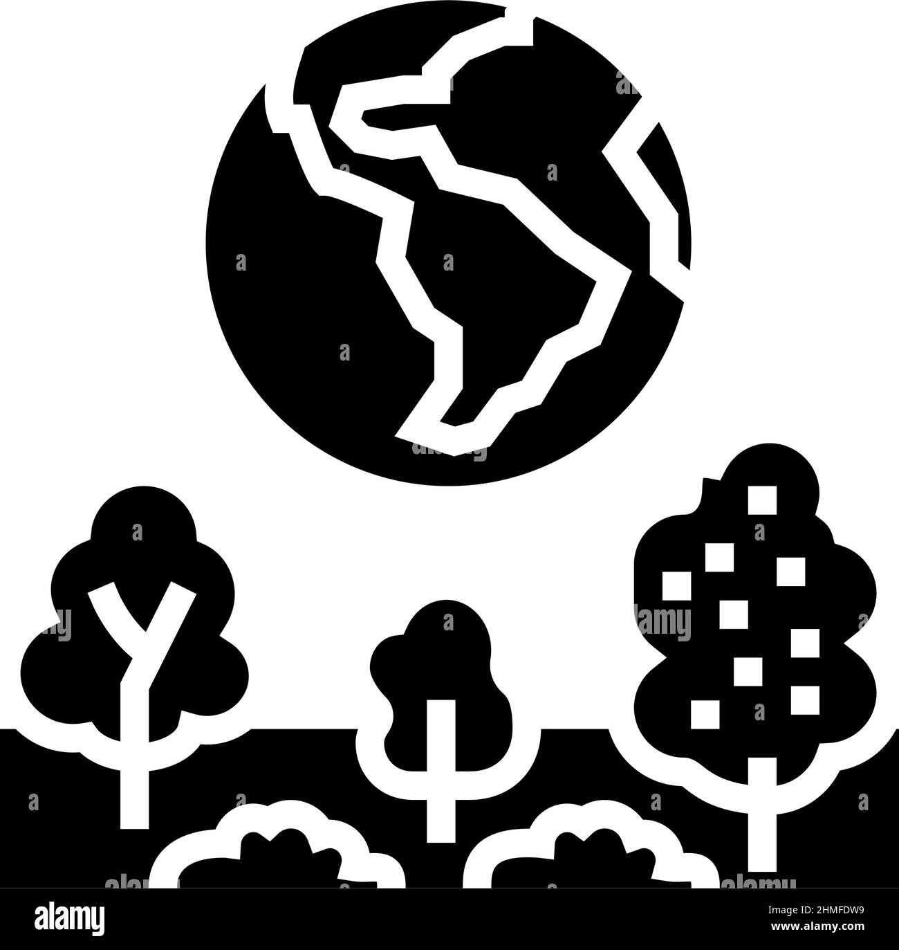 earth environment glyph icon vector illustration Stock Vector Image ...