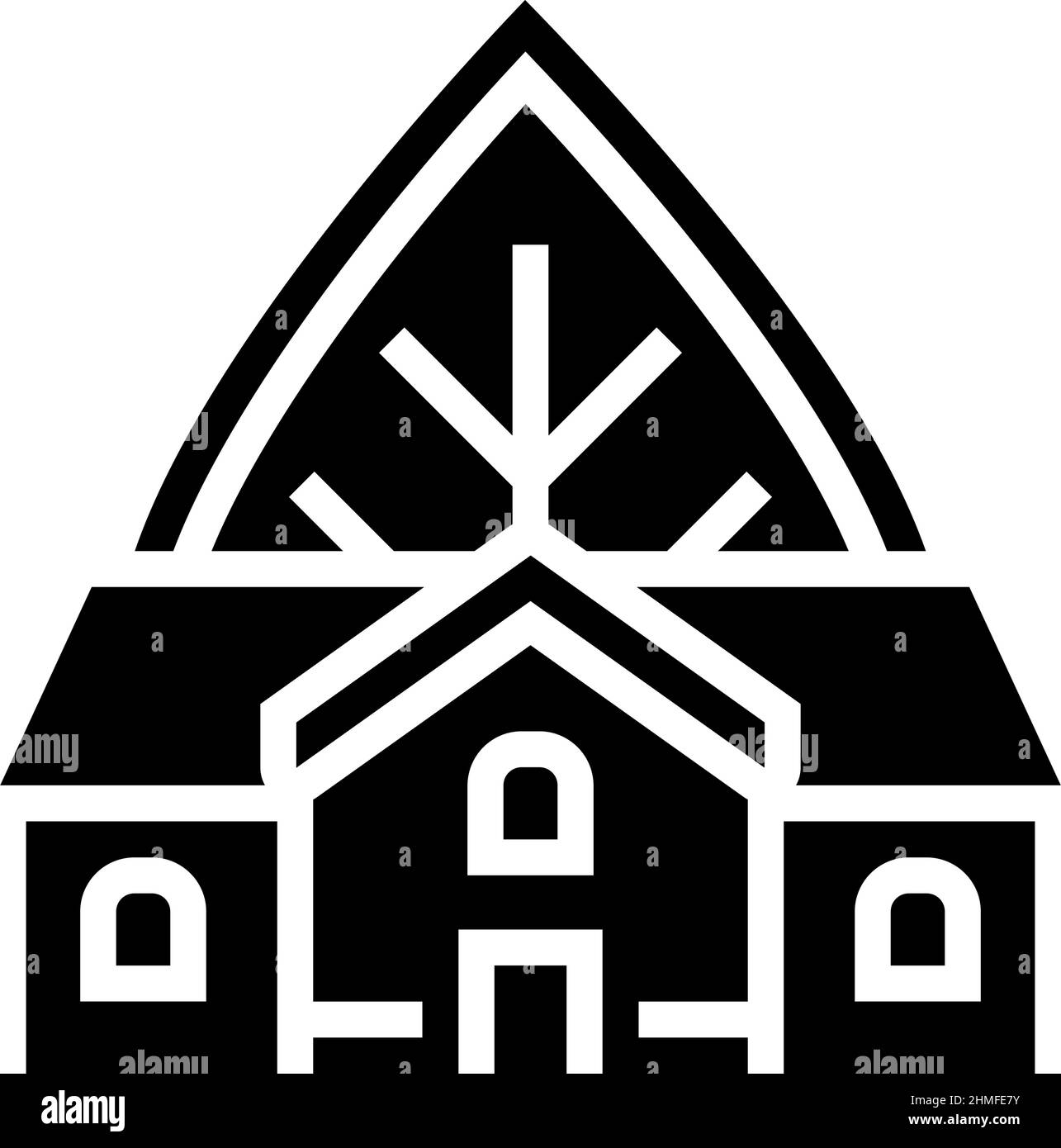 greenhouse building glyph icon vector illustration Stock Vector Image ...