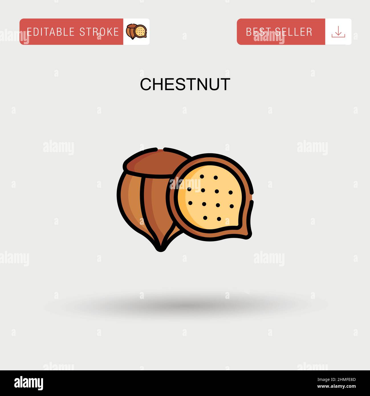 Chestnut Simple vector icon Stock Vector Image & Art - Alamy