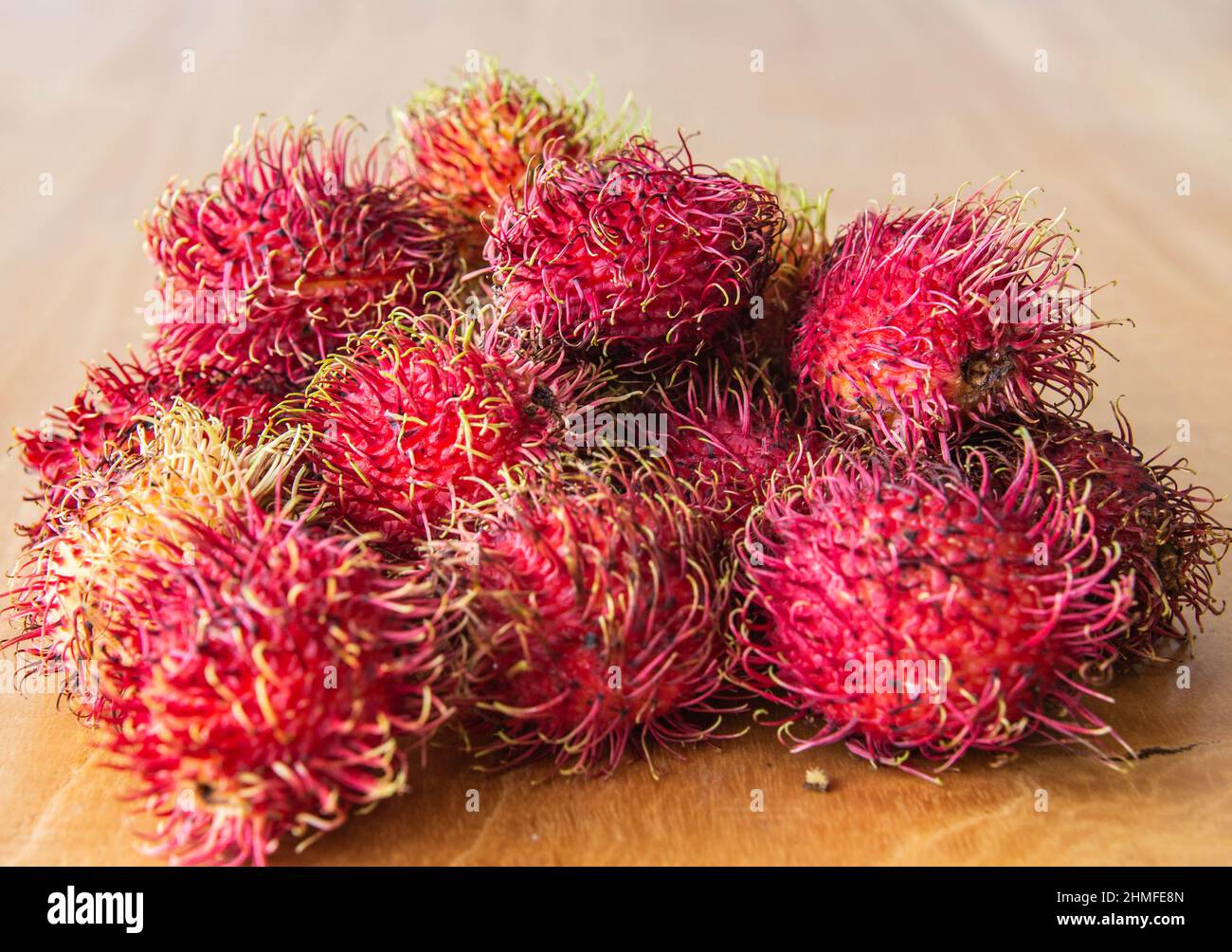 Rambutans in Antigua, Guatemala Stock Photo