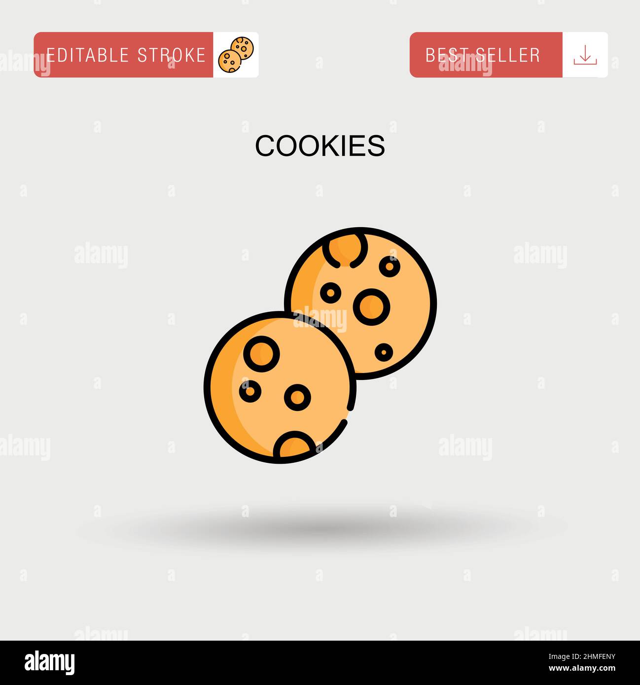 Crunchy chocolate chip cookies Stock Vector Images - Alamy