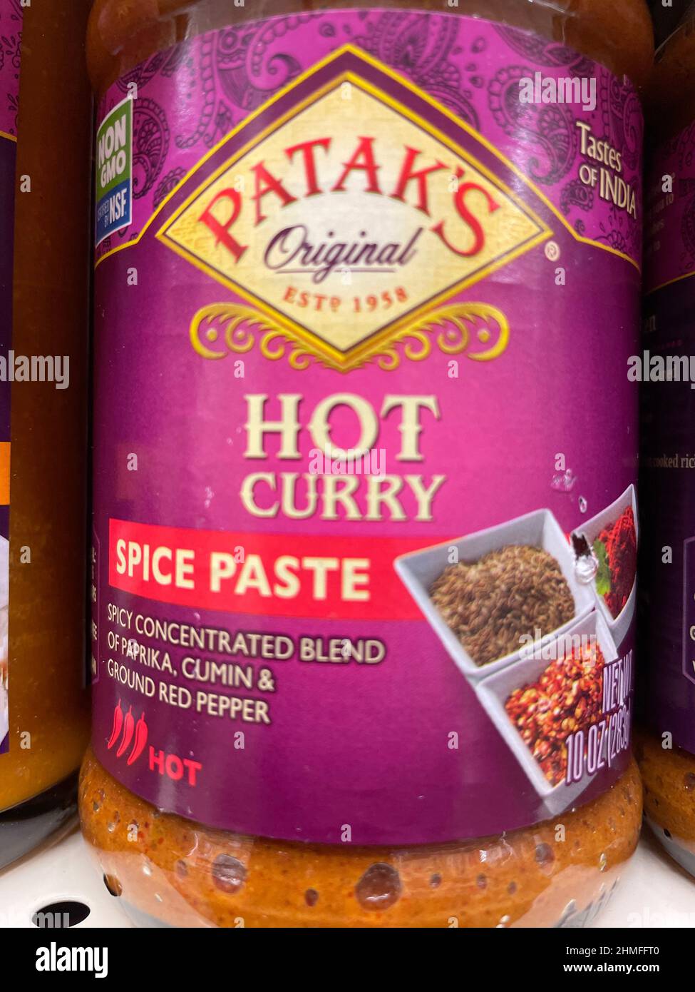 Grovetown, Ga USA 01 01 22 Indian cuisine food retail store shelf