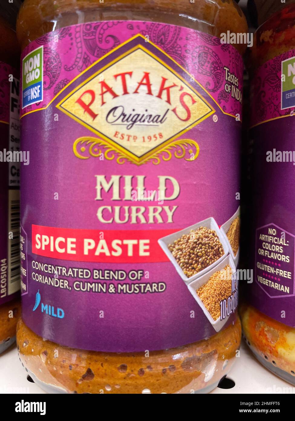 Grovetown, Ga USA 01 01 22 Indian cuisine food retail store shelf