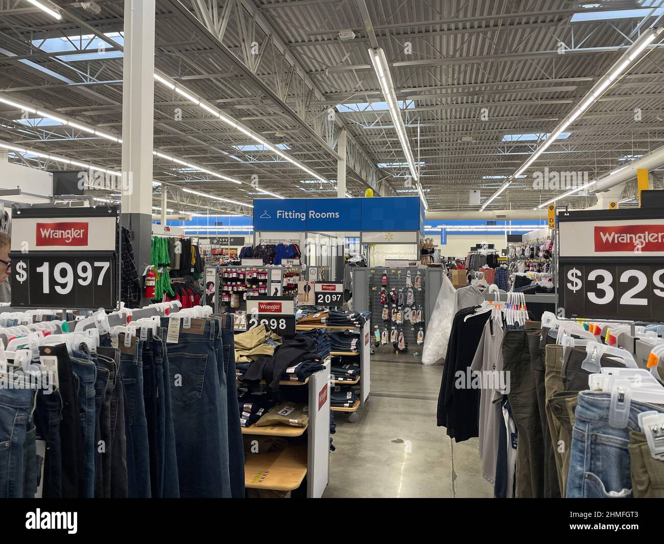 Augusta, Ga USA 01 02 22 Walmart Supercenter Interior apparel