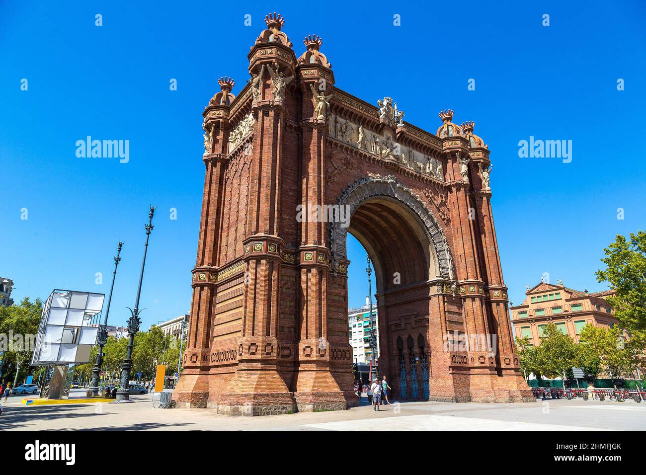 Triumph Arch of Barcelona in a summer day in Barcelona, Spain Stock Photo