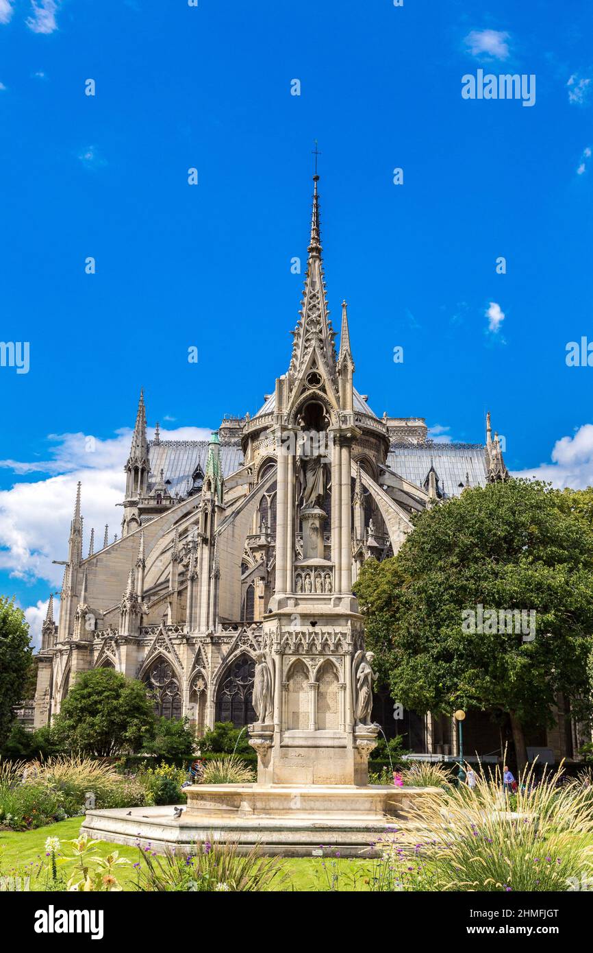 Notre Dame de Paris is the one of the most famous symbols of Paris Stock Photo