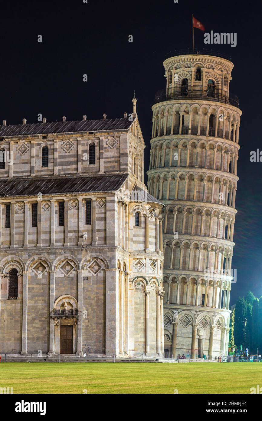 Pisa cathedral in a summer evening in Italy Stock Photo
