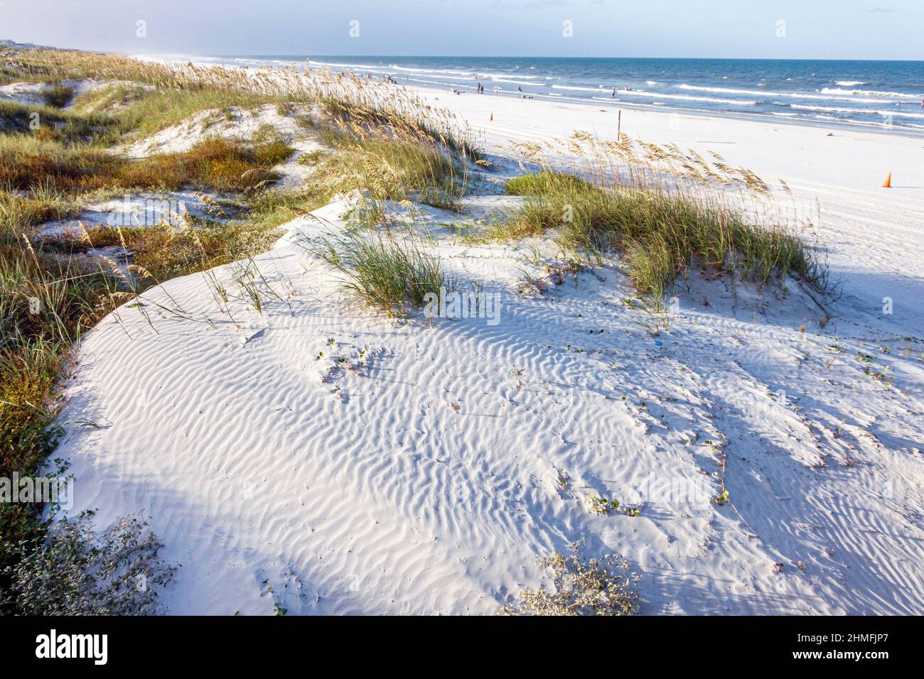St. Saint Augustine Beach Florida,Atlantic Ocean natural dunes scenery sand Stock Photo