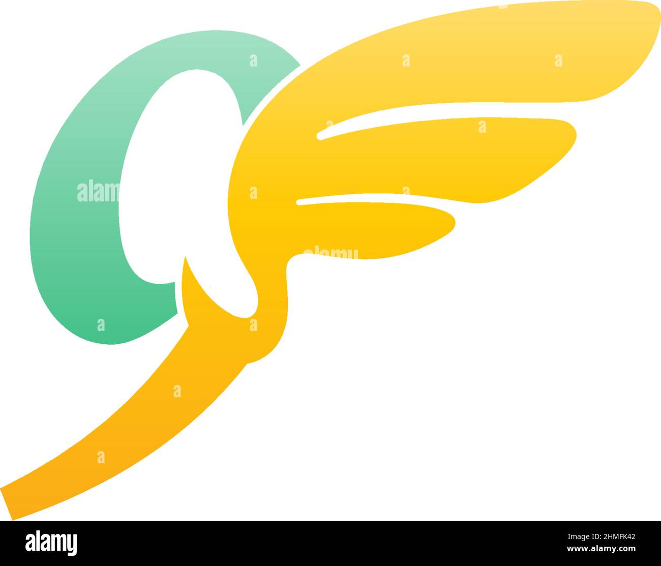 Number 9 logo icon illustration with wings vector Stock Vector Image ...