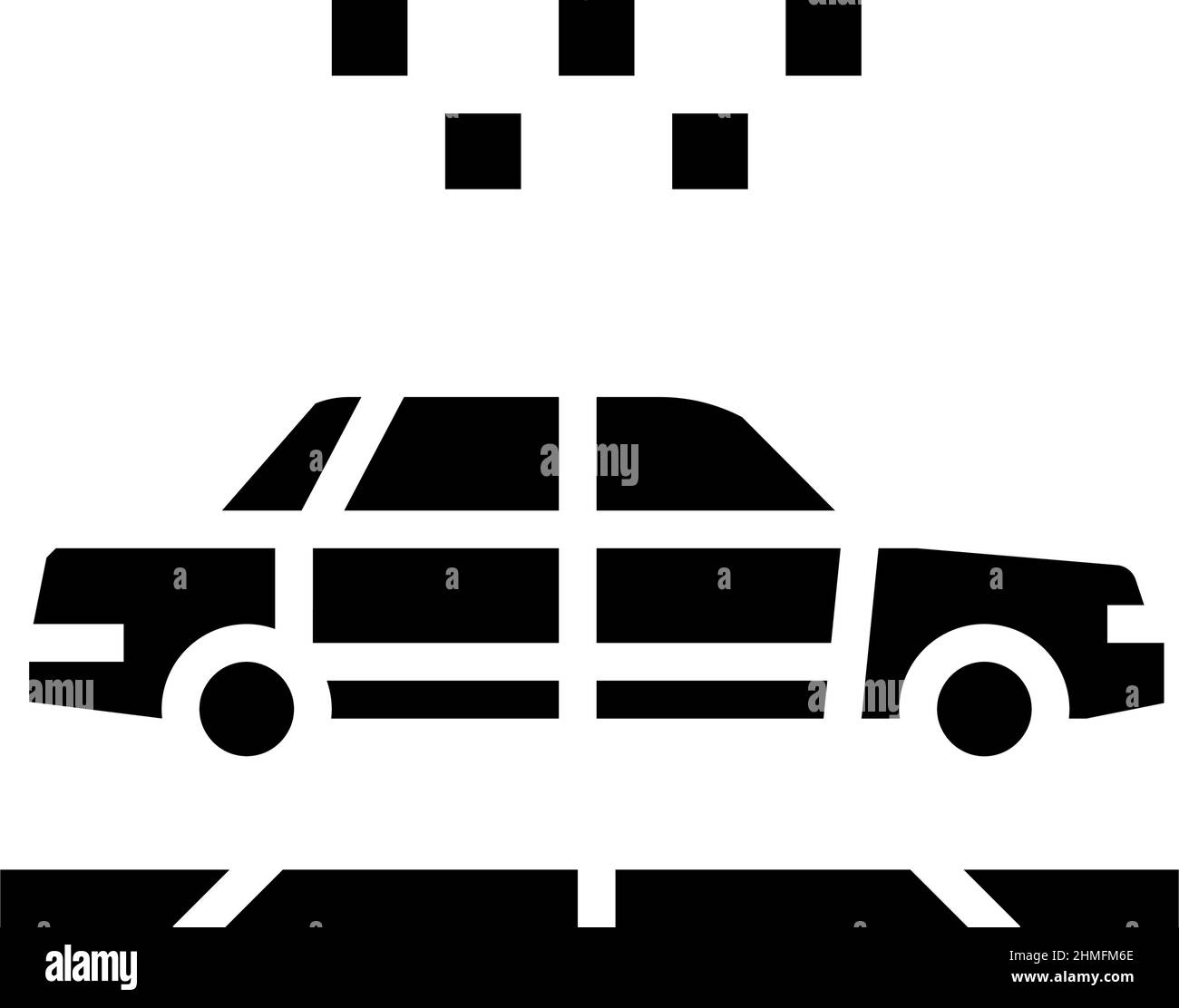 taxi cab glyph icon vector illustration Stock Vector