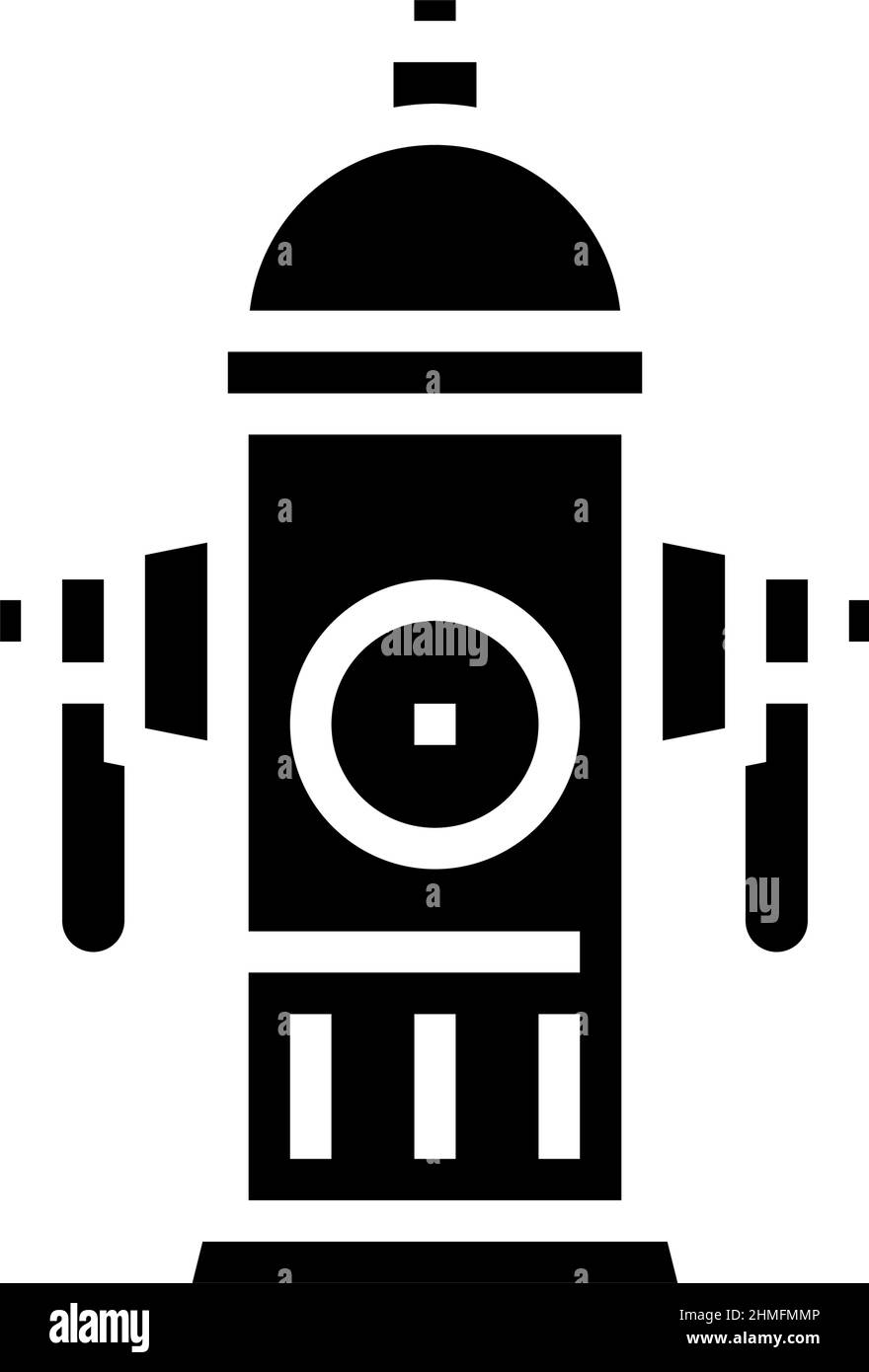hydrant fire glyph icon vector illustration Stock Vector