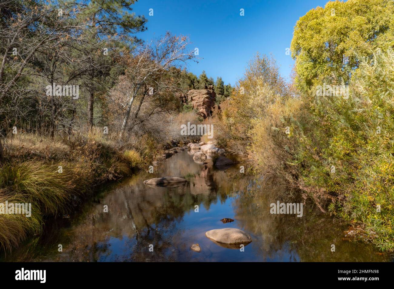 The Verde River in North Central Arizona during fall Stock Photo Alamy