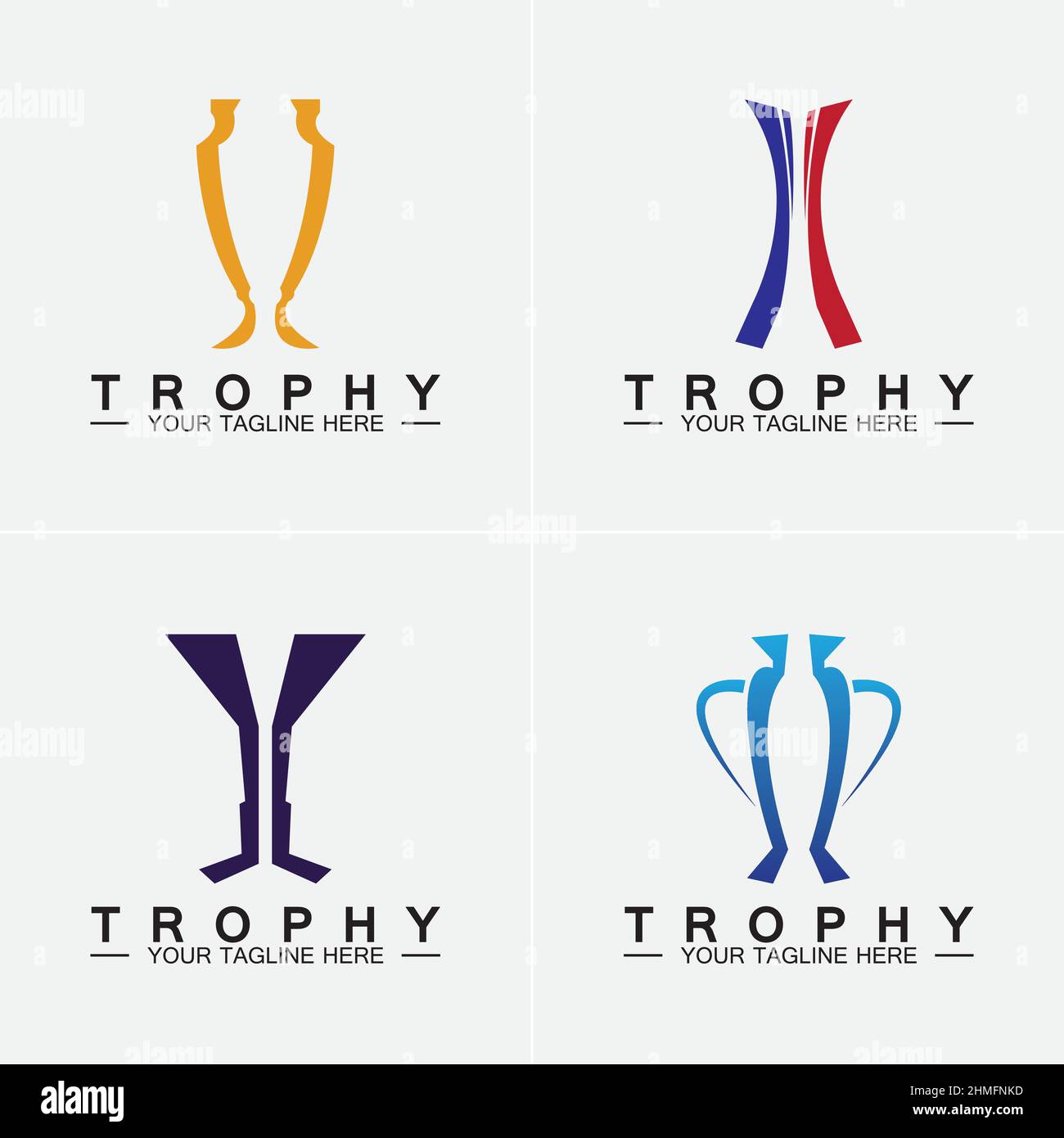 Trophy vector logo icon.champions  trophy logo icon for winner award logo template Stock Vector